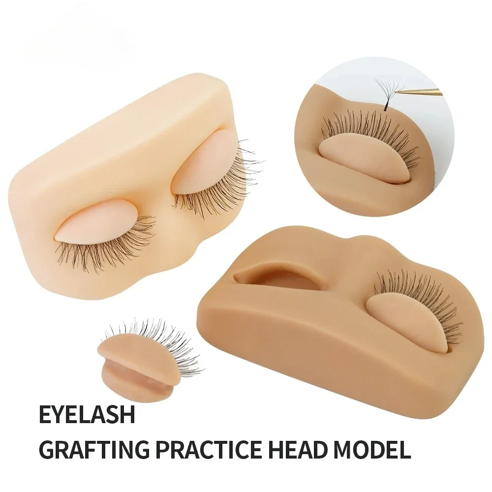 Eyelash Extension Model - Миниатюрная плоская манекен-голова для тренировки наращивания