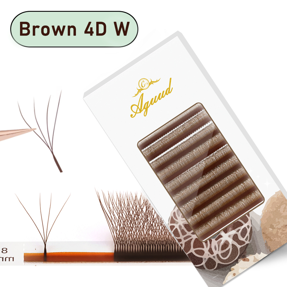 Eyelash Extensions Classic - AGUUD Коричневые W-образные наращивание ресниц YY