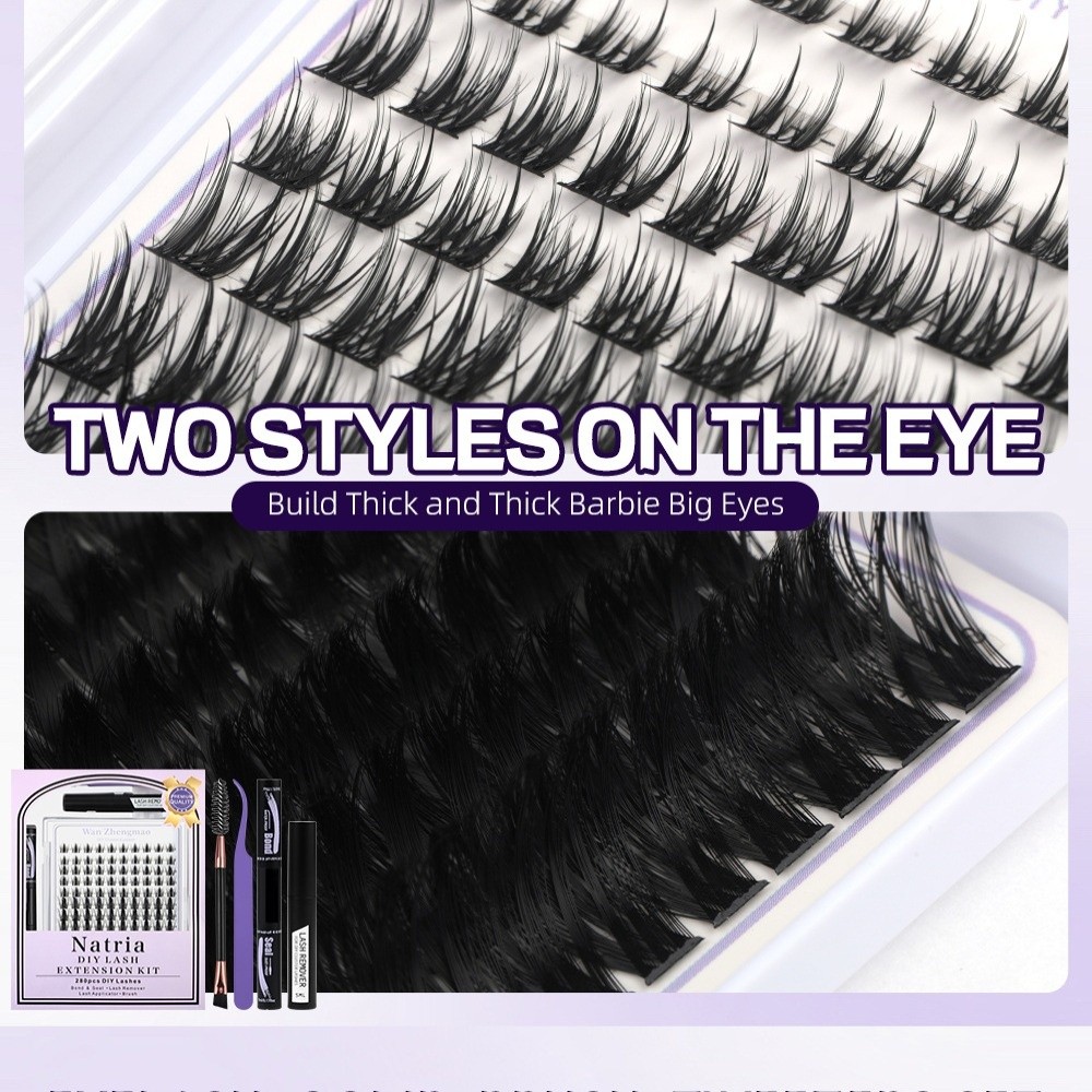 Накладные ресницы длиной 8-18  – обзор и цена Eyelash Extension Cluster