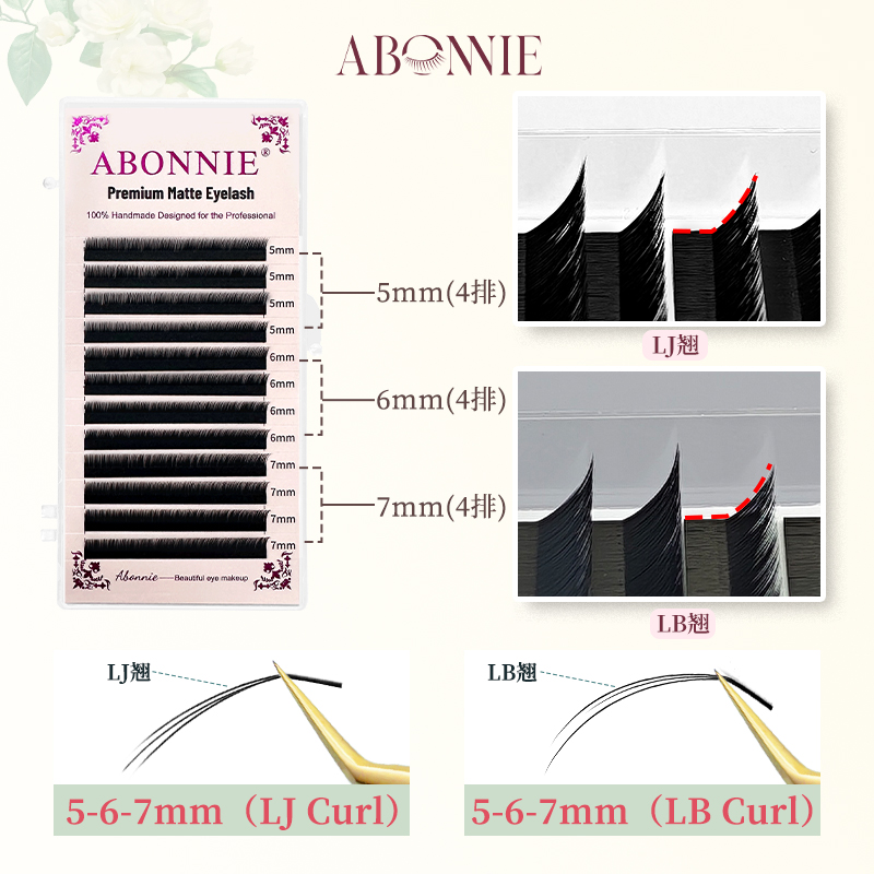Накладные ресницы Abonnie LJ P – обзор и цена Eyelash Extensions Classic