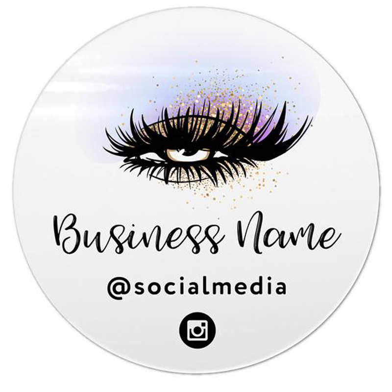 Наклейка с логотипом для наращ – обзор и цена Eyelash Extension Logo Design